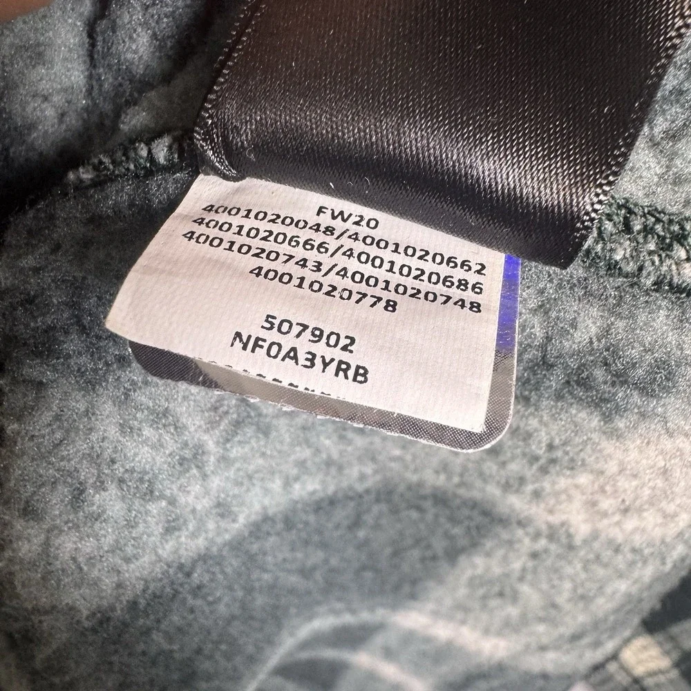 The North Face Gordon Lyons Jacket Mens L Novelty 1/2 Zip Plaid Fleece Sweater